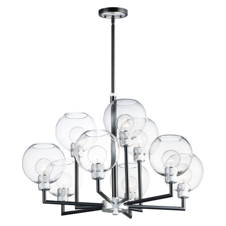 Maxim Vessel 9-Light Chandelier 21616CLBKAL